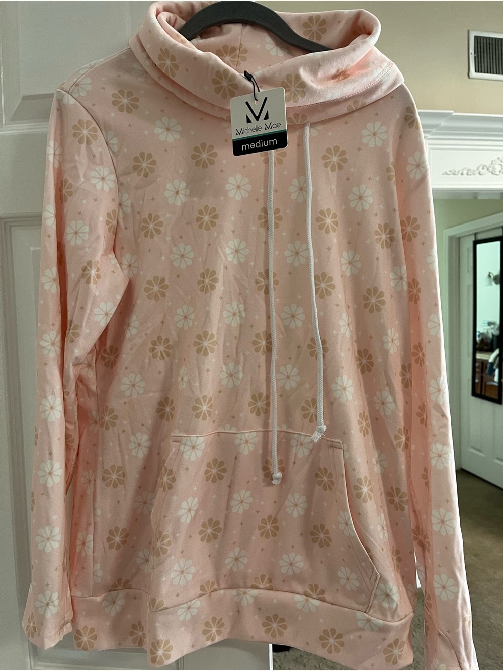 Michelle Mae Floral Pullover with Thumb Holes Buttery Soft